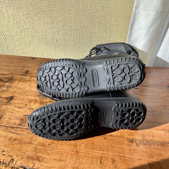 Coach Excellent Condition Black Leather/Nylon Boots - Picture 5 of 10